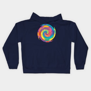 Rainbow Spiral 5 Kids Hoodie